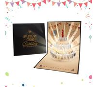 Birthday Cards, Postcard Keepsake Greetings, Sophisticated Craftsmanship, Nice Present, Happy Celebration Decoration for Wife, Kids, Husband, Daughter, Sister, Party Gift, 5.91x5.91 inches