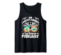 Birthday Cow Print Gnomes For Women Who Are Born In February Camiseta sin Mangas