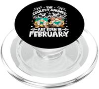 Birthday Cow Print Gnomes For Women Who Are Born In February PopSockets PopGrip para MagSafe