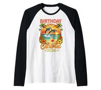 Birthday Crew Cozumel 2026 Grupo de Vacaciones en Crucero en México Camiseta Manga Raglan