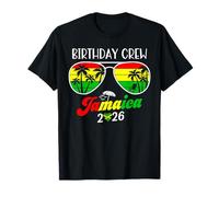 Birthday Crew Jamaica 2026 Summer Girls Trip Party Matching Camiseta