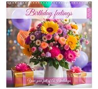 Birthday feelings - Your year full of AI birthdays (Wall Calendar 2026 12" x 24" / 30 x 60 cm (open)) CALVENDO 12 Month Wall Calendar