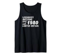 Birthday Gift 1980 Limited Edition Camiseta sin Mangas