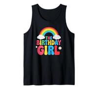 Birthday Girl 2nd 3rd 4th 5th 6th 7th 8th 9th Girls Rainbow Camiseta sin Mangas