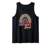 Birthday Girl 2nd 3rd 4th 5th 6th 7th 8th 9th Girls Rainbow Camiseta sin Mangas