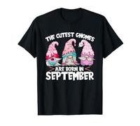 Birthday GNOME Women The Cutest Gnomes Are Born In September Camiseta gráfica económica
