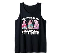 Birthday GNOME Women The Cutest Gnomes Are Born In September Camiseta sin Mangas