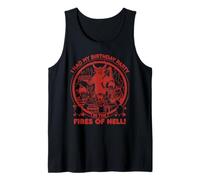 Birthday in Hell Sarcastic Retro Funny Adult Humor Camiseta sin Mangas