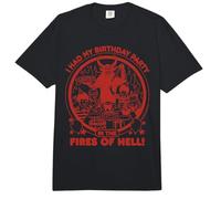 Birthday in Hell Sarcastic Retro Funny Adult Humor Comfort Colors Adult Heavyweight T-Shirt