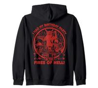 Birthday in Hell Sarcastic Retro Funny Adult Humor Sudadera con Capucha