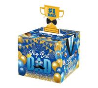 Birthday Money Box Pull - Caja De Dinero Para Regalos En Efectivo | Una Forma Divertida De Dar Como Regalo | Base Del Titular De Fondos Con Postal De Feliz Cumpleaños Pull Out | Puerta En Cont