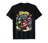 Birthday Ninja Crew Funny Kids Ninja Squad Party Design Camiseta