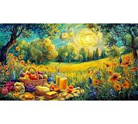 Birthday Pastel with Roses and Candles Puzzle de 1000 Piezas - Juego edugatoivo diFícil & Estimulante Regalo para Adultos y niños 38x52/1000pcs