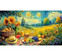 Birthday Pastel with Roses and Candles Puzzle de 1000 Piezas para Adultos y niños - Juego Extremadamente diFícil & Estimulante Idea 75x50/1000pcs