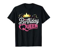 Birthday Queen Crown Graphic Birthday Vibes Birthday Queen Camiseta