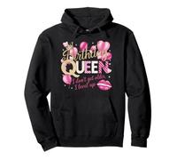 Birthday Queen Pink Lip Party Don't Get Older 30 40 50 60 70 Sudadera con Capucha
