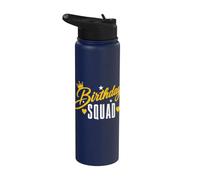 Birthday Squad Party Matching Family Group Funny Birth Team Stainless Steel Insulated Water Bottle