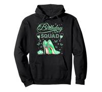 Birthday Squad Tacones altos Mariposas Diva Squad Bday Crew Sudadera con Capucha