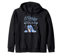 Birthday Squad Tacones altos Mariposas Diva Squad Bday Crew Sudadera con Capucha