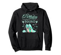 Birthday Squad Tacones altos Mariposas Diva Squad Bday Crew Sudadera con Capucha