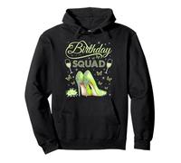 Birthday Squad Tacones altos Mariposas Diva Squad Bday Crew Sudadera con Capucha