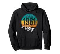 Birthday Vintage Año de Nacimiento 1961 Cumpleaños Bday Sudadera con Capucha