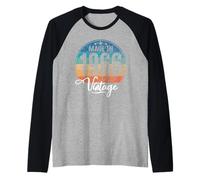 Birthday Vintage Año de Nacimiento 1966 Cumpleaños Bday Camiseta Manga Raglan