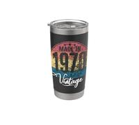 Birthday Vintage Año de nacimiento 1970 Cumpleaños Bday Vaso térmico de acero inoxidable de doble pared