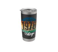 Birthday Vintage Año de nacimiento 1976 Cumpleaños bday Vaso térmico de acero inoxidable de doble pared