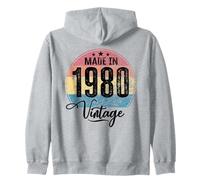 Birthday Vintage Año de Nacimiento 1980 Cumpleaños Bday Sudadera con Capucha