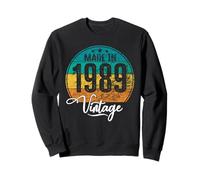 Birthday Vintage Año de Nacimiento 1989 cumpleaños Bday Sudadera