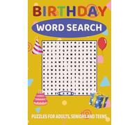 Birthday Word Search Puzzle Book: Word Searches with Easy to Read Print about Birthday, Birthday Party, Birthday Cake and more | 6x9 inches, 110 pages ... Gift for Vacations, Holidays and Free Times
