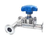 BIRXPMOS 1.5" 38mm DN40 Ferrule O/D 50.5mm Tri Clamp 1.5" 3 Ways 316 Stainless Steel Valve