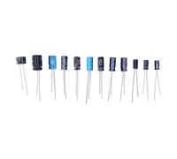 BIRXPMOS 120Pcs Electrolytic Capacitor Assortment Kit 12 Types 0.22UF to 470UF 50V 16V Low Impedance Aluminum Black Capacitors for Electronics Repair and DIY Projects