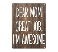 BIRXPMOS Funny Im Awesome Tin Sign Mom Metal Wall-Art Sentimental Home Decor for Kitchen Living Room 8 X 12 inch