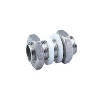 BIRXPMOS Length 50mm Weldless Bulkhead 1" BSPT Male Thread Home Brewing