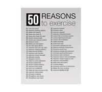 BIRXPMOS Metal Tin Poster 50 Reasons to Exercise Motivational Wall Decor for Fitness Room Home Workout Gym (8 X 12 in)