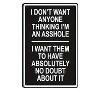 BIRXPMOS Sarcastic Man Cave Sign Retro Metal Tin Plaque with Funny Brutal Honesty Quote for Garage Bar or Pub Decor 8 X 12 inch