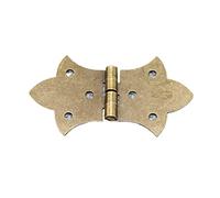 Bisagra, 10pcs 31mm X57mm Miniatura Bronce Antiguo Oro Laciness Puerta Gabinete Cajón Joyero Joyero Bisagra(Green Patina)