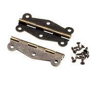 Bisagra, 10pcs 5124mm Hierro V-intage Mariposa Bronce antiguo Cajas de madera decorativas Gabinete Muebles