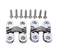 Bisagra, 2 uds. Bisagra de puerta plegable oculta invisible de acero inoxidable 304 for herrajes for muebles de cocina con tornillos(13x60mm)