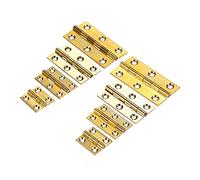 Bisagra, 2 unids/set latón con tornillos 4/6 agujeros gabinete de decoración dorada puerta 1/1, 5/2/2, 5 pulgadas/mueble joyero madera(25x22mm)