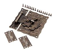 Bisagra, 3 unids/set cerrojo pestillo hebilla de palanca + bronce antiguo V-intage muebles decorativos Hardware joyero