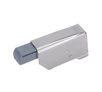 Bisagra amortiguadora automática para puerta con brazo recto ajustable | Bisagra inox plateada con amortiguador auto para puertas overlay semi-overlay inset silenciosa.(Big bend)