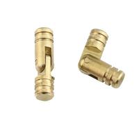 Bisagra Barril Bisagras de barril invisibles, gabinete oculto latón for joyero, herrajes for muebles, diseño cilindro, 10 Uds(Gold 4x15mm)