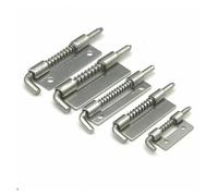 Bisagra con pestillo y resorte, 1 Uds. Pestillo de perno barril Metal con resorte, pestillos tono, bisagras puerta for armario, ferretería(4-NO hole-R)