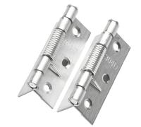 Bisagra con resorte desmontable de puertas, Bisagras con resorte de acero inoxidable plateadas, varios tamaños, paquete 2(2inch)