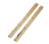 Bisagra continua tipo piano, Bisagras de piano continuas con orificio 2 piezas Hierro 20x2 cm Plata Bronce Dorado for puerta de gabinete(Gold)
