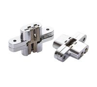 Bisagra cruzada de 180 grados, oculta, for puerta de mesa de comedor, de aleación de zinc, oscura, for decoración del hogar(140x 33 silver)