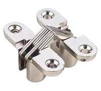 bisagra cruzada oculta, Bisagra cruzada invisible con tornillo 8x42 mm for muebles de ventana puerta plegable multicolor(Silver)